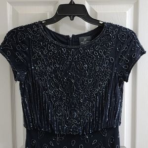 Full length beaded gown